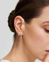 Ania Haie Gold Bezel Round & Teardrop Huggie Hoop Earrings