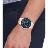 Tommy Hilfiger Two-Tone Steel Blue Dial Multi-function Men's Watch