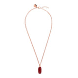Bronzallure Incanto Scrabble Necklace with Natural Red Quartz Stone
