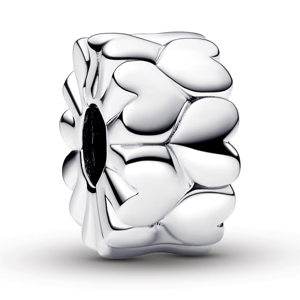 Hearts sterling silver clip