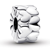Hearts sterling silver clip