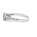 Black Diamond Ring in 18 Carat White Gold