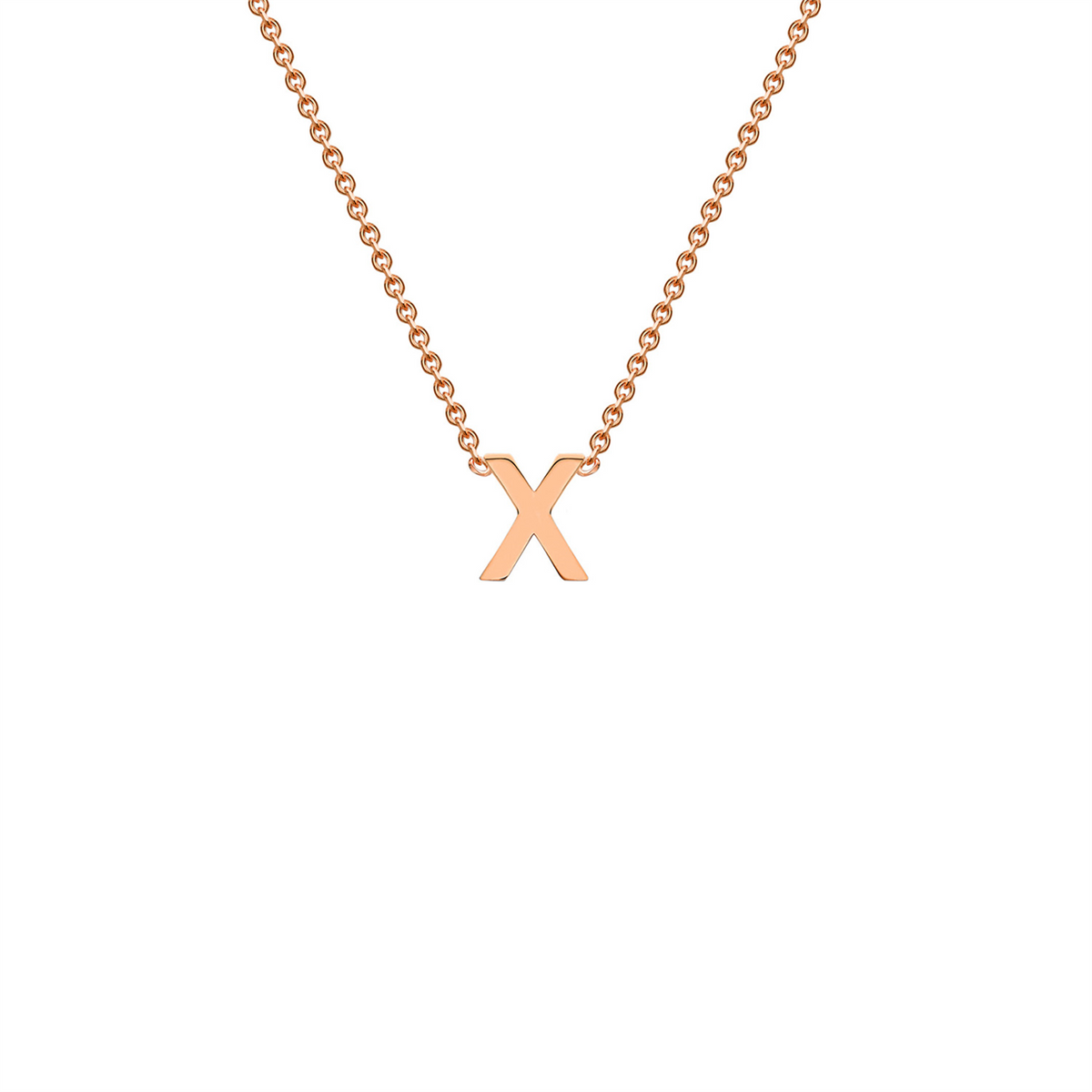 9ct Yellow Gold Petite Initial Necklace - D