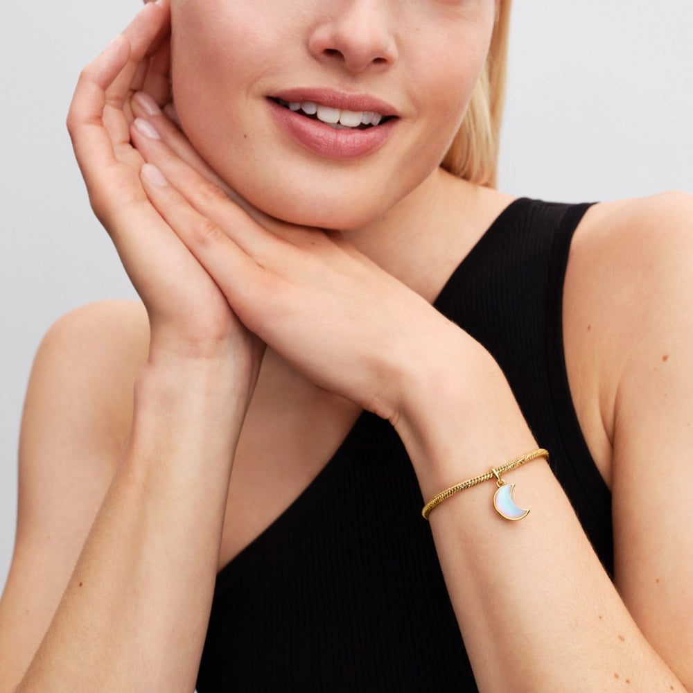 Pandora Sparkling Crescent Moon Dangle Charm