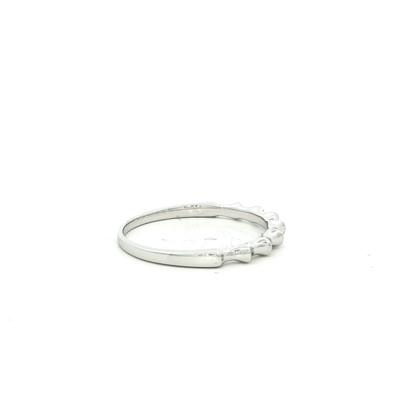 Ridge Stacker Ring Dreamtime in White Gold