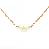 Freshwater Pearl Necklet in Yellow Gold