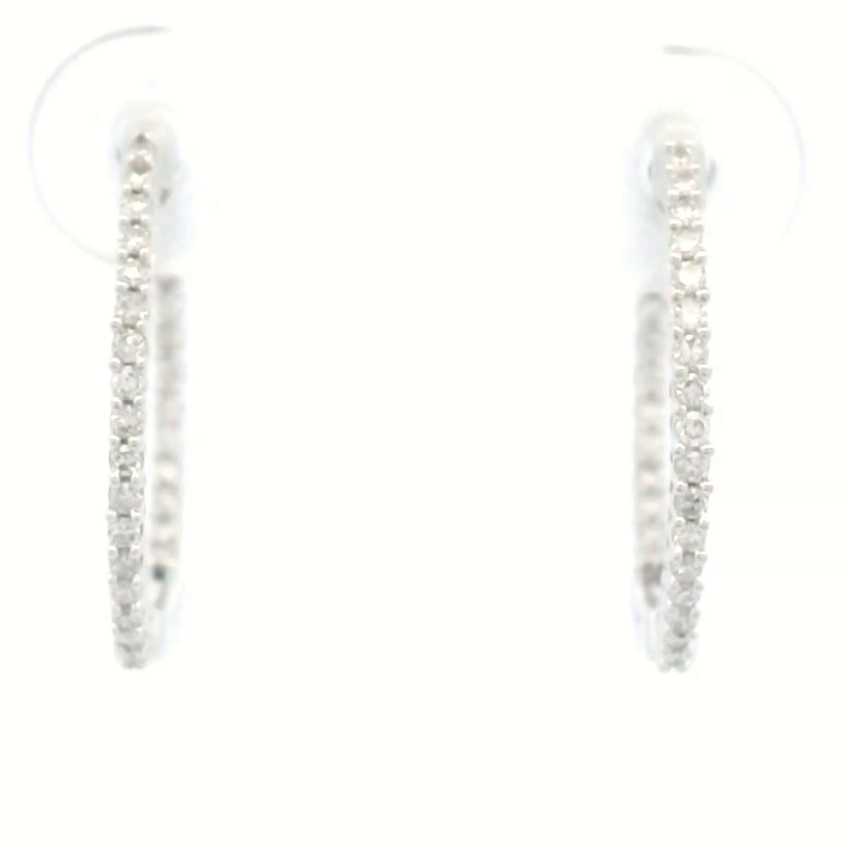 Diamond Inside Out Hoops