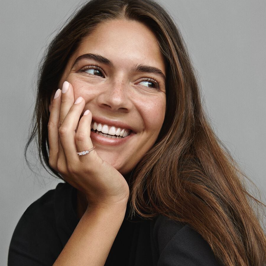 PANDORA Rose Sparkling Elegance Ring w Clear CZ