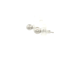 White Gold Rhodium Plated Round Ball Stud Earrings 4mm
