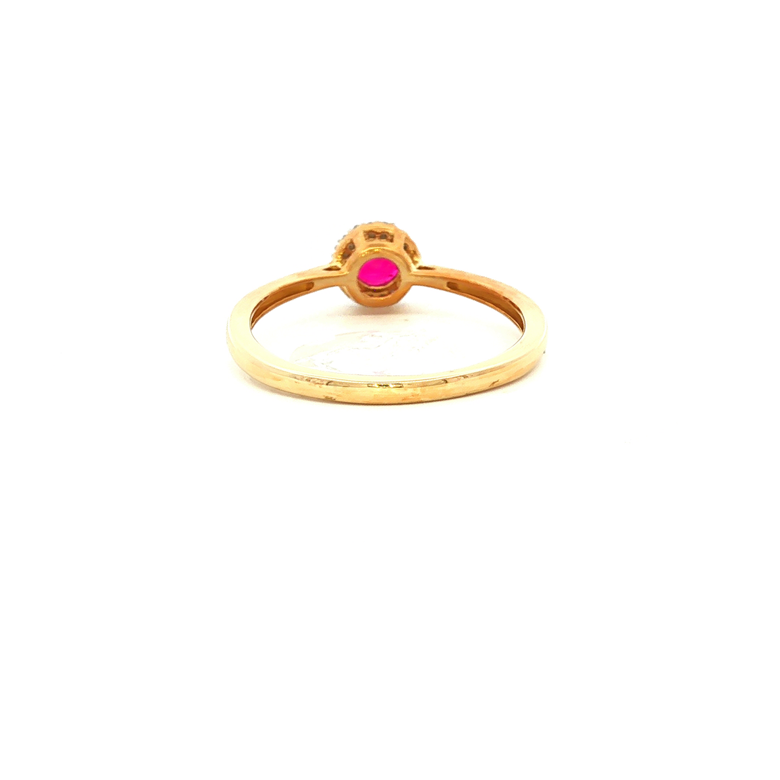 Diamond and Ruby Ring in Yellow Gold