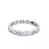 Platinum & Diamond Bezel Set Ring in White Gold