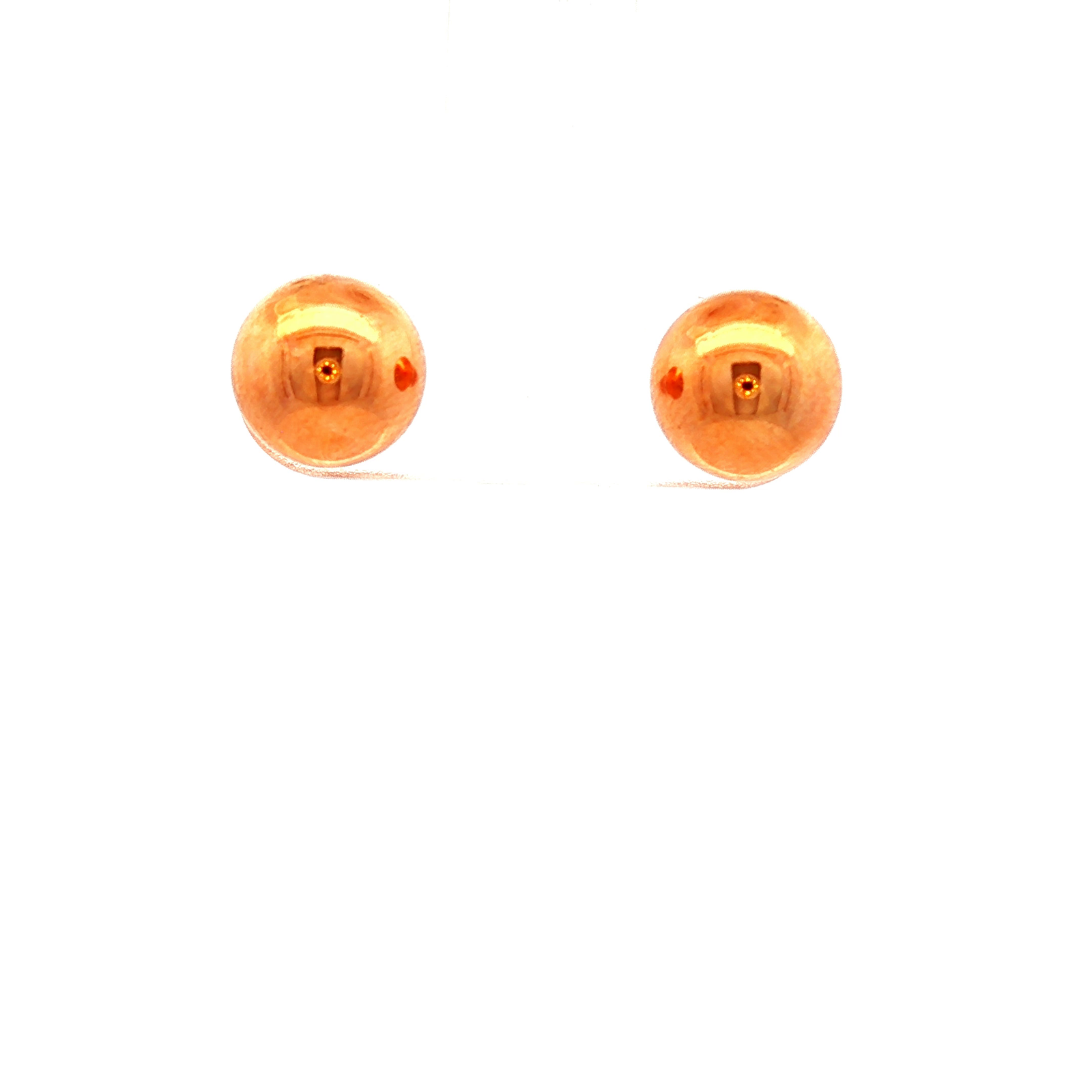 Round Ball Stud Earrings in Rose Gold