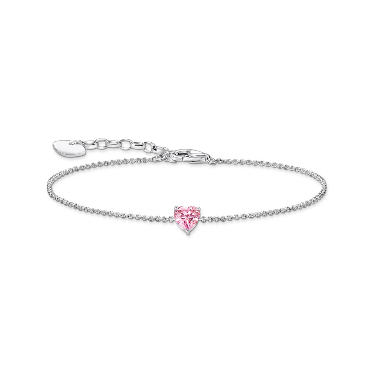 THOMAS SABO BRACELET With Pink Heart-Shaped Pendant