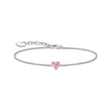 THOMAS SABO BRACELET With Pink Heart-Shaped Pendant
