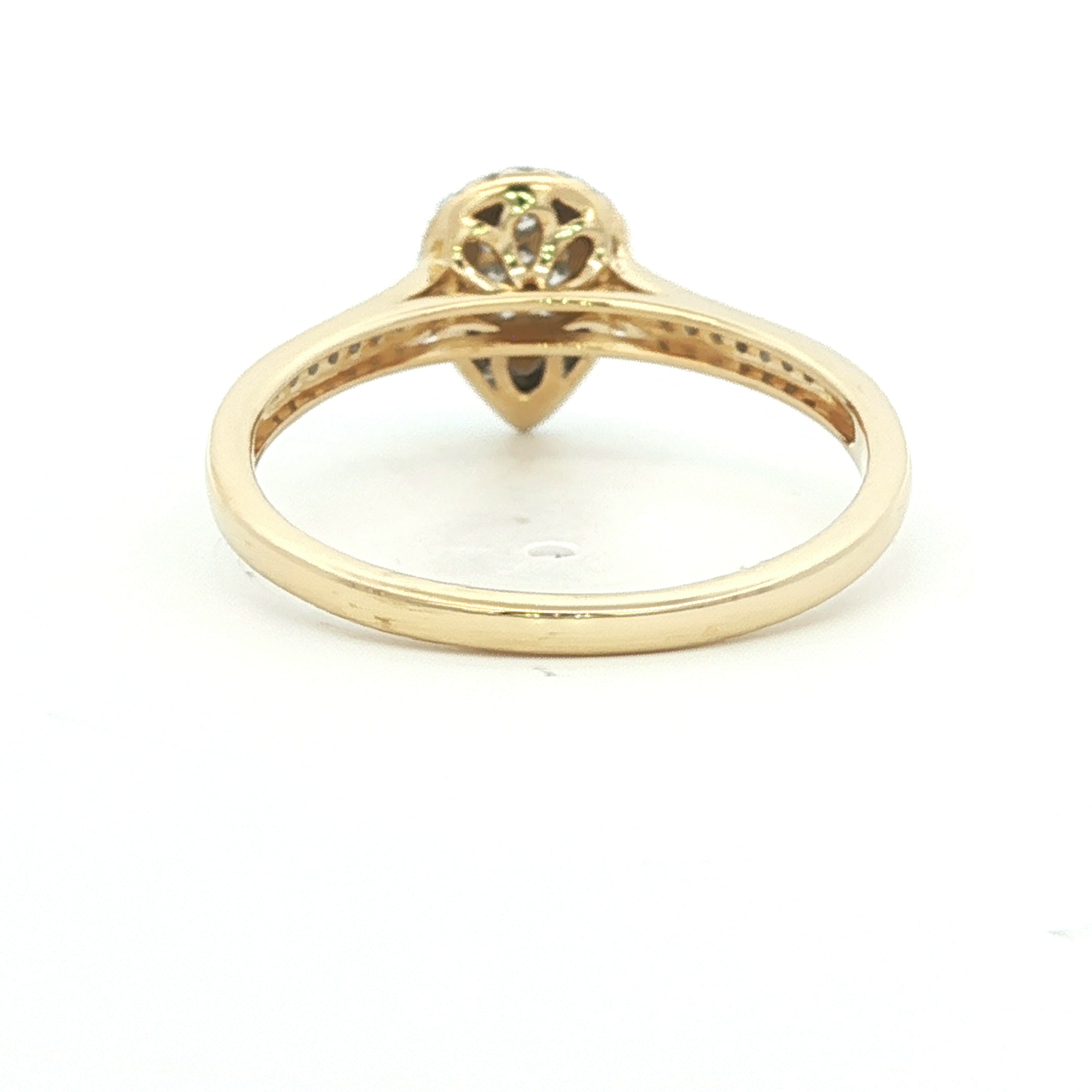 Yellow Gold Pear Cut Diamond Multi-Stone Ring