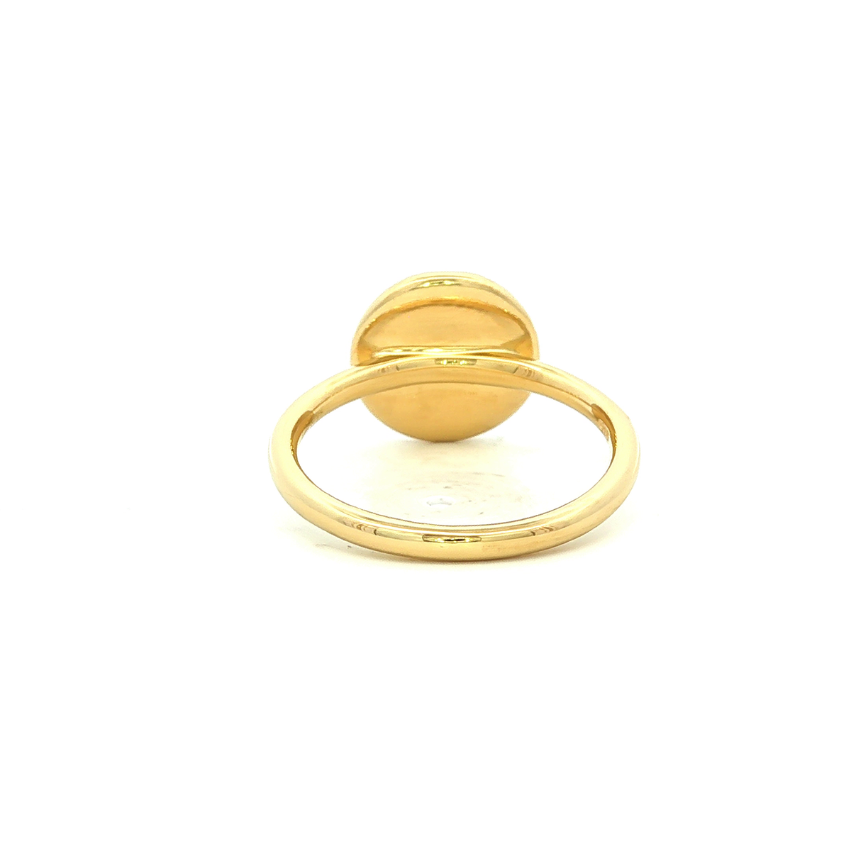 Textured Disc Dress Ring in Yellow Gold