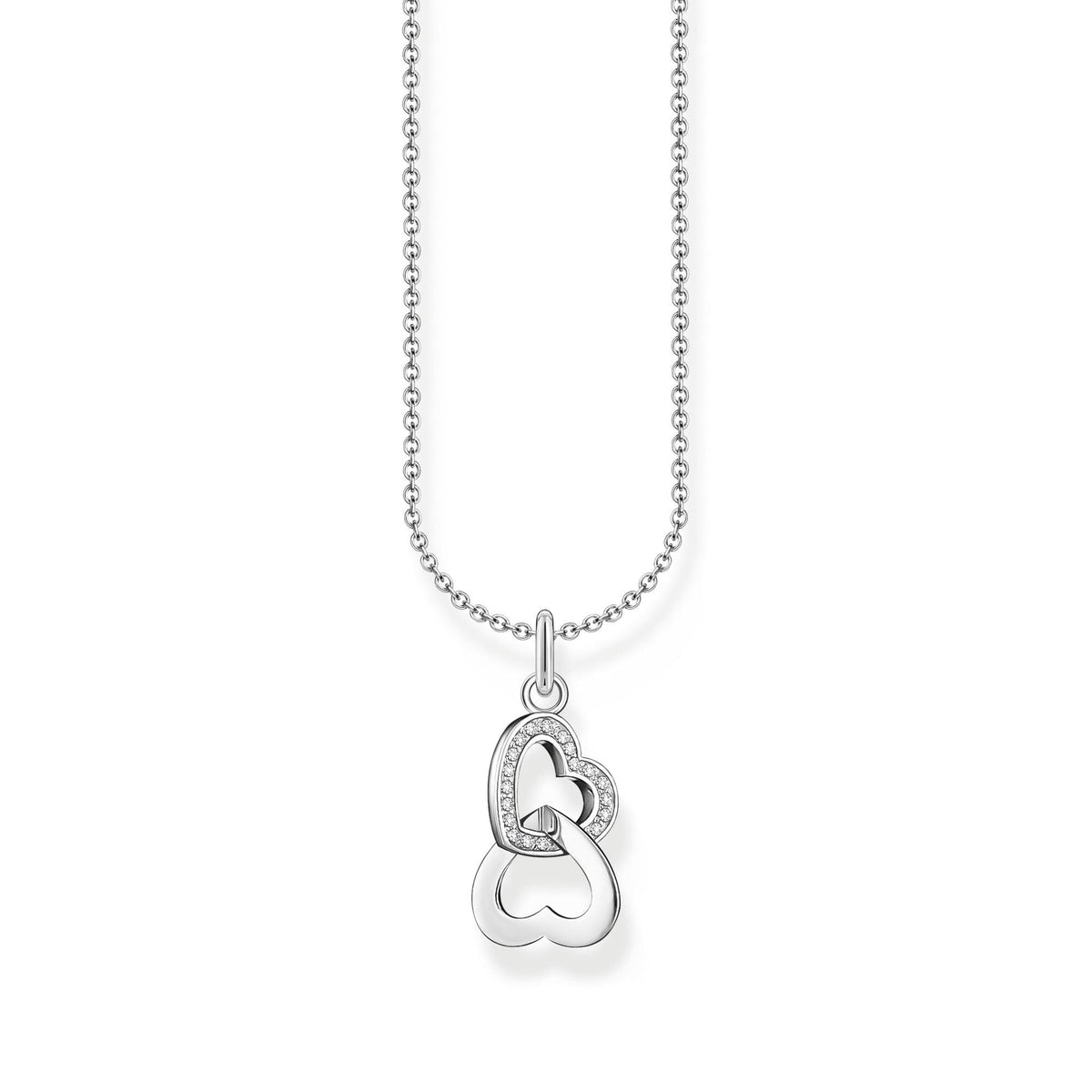 Thomas Sabo Necklace with Intertwined Hearts Pendant And Zirconia