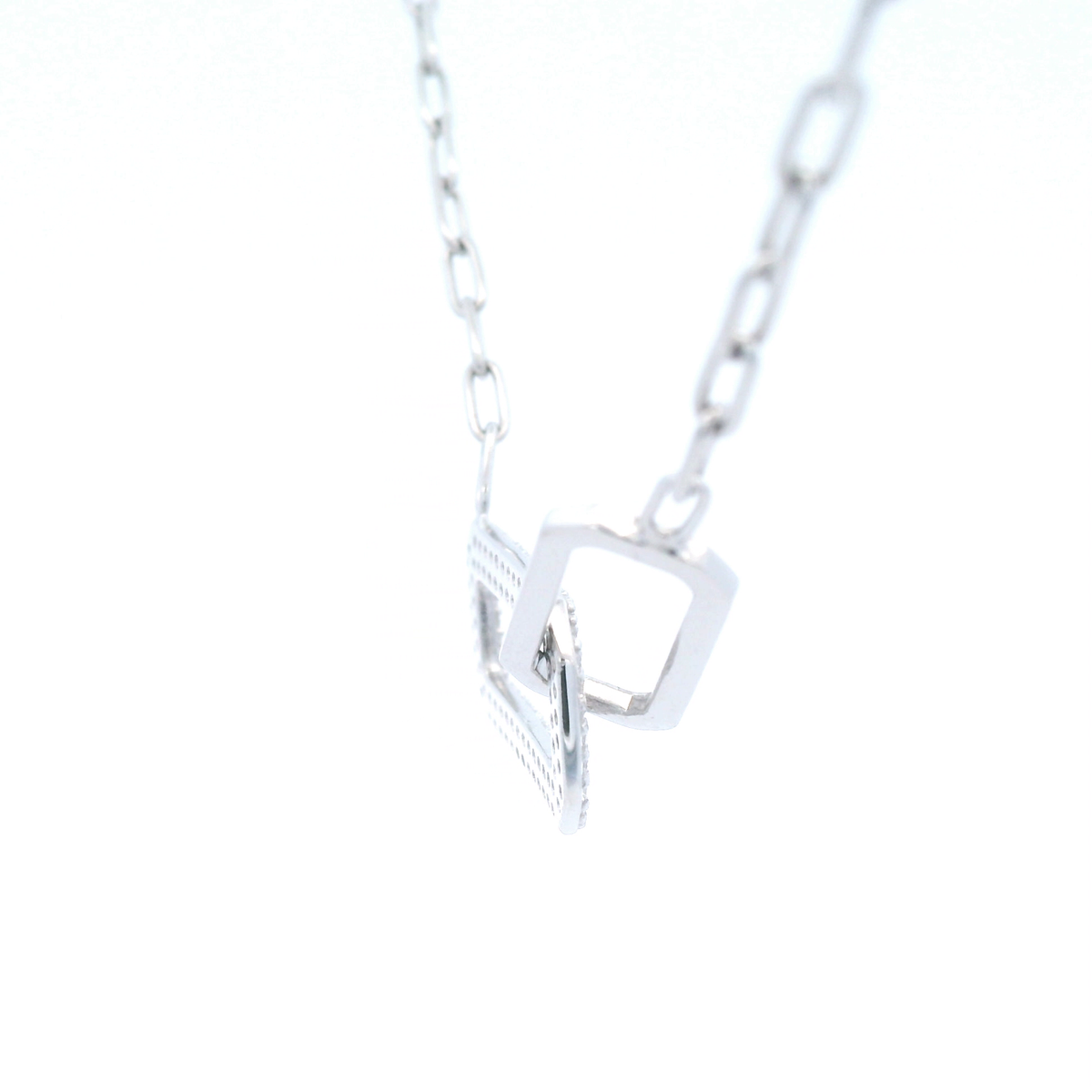 Double Claw Set Rectangle Feature With Paperclip Chain