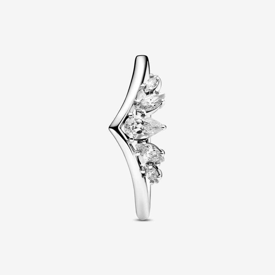 Sparkling Pear & Marquise Wishbone Ring - 54