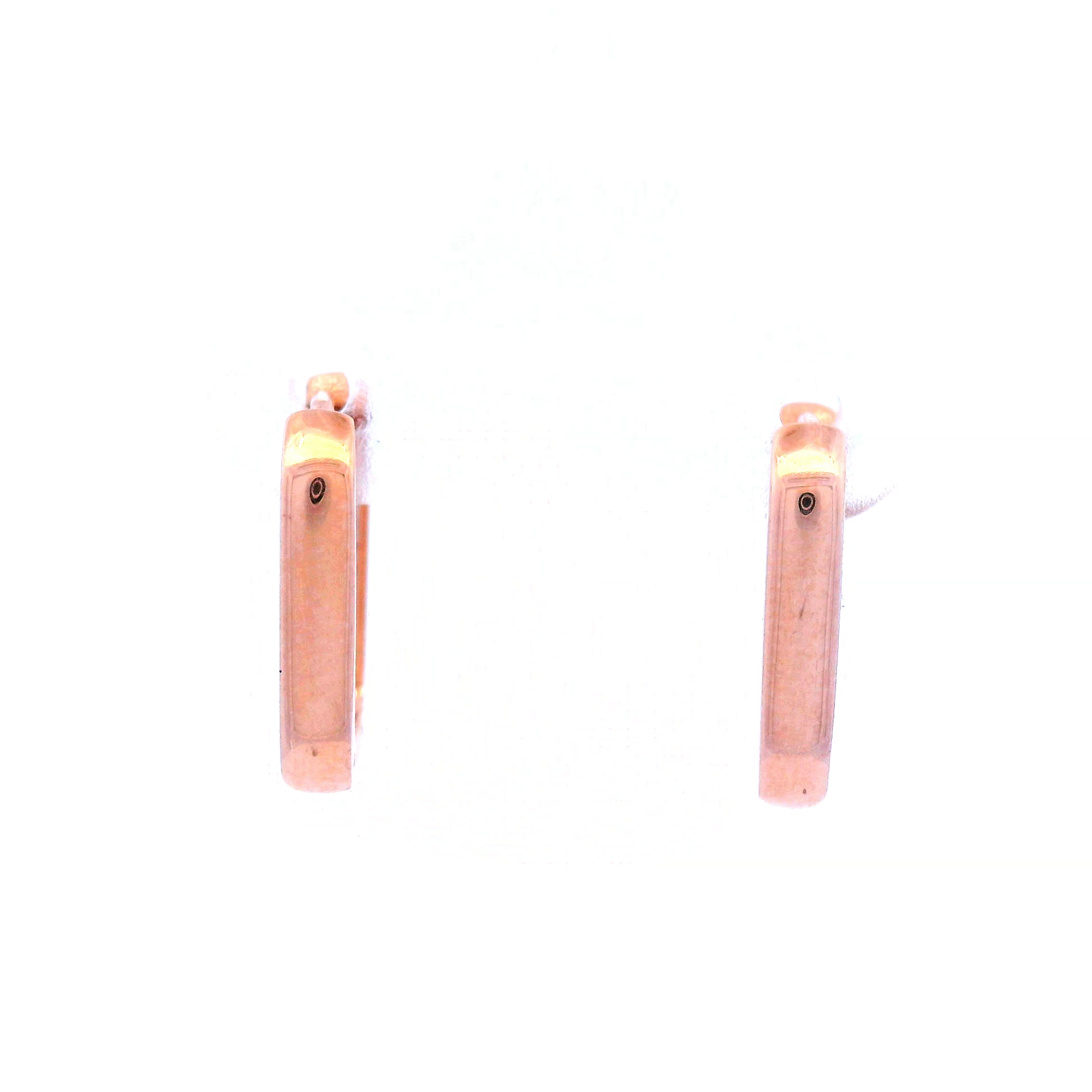 Paperclip Rectangle Huggie in 9ct Rose Gold