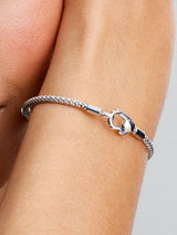 Studded chain sterling silver bracelet