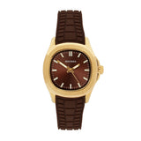 Sekonda Octaire Brown Dial Brown Silicone Womens Watch