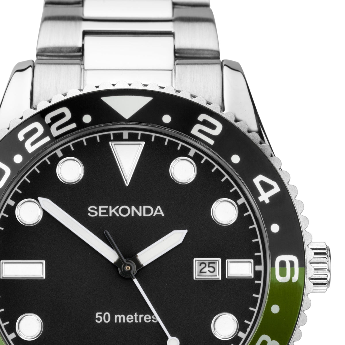 Sekonda Ocean Silver & Black Watch