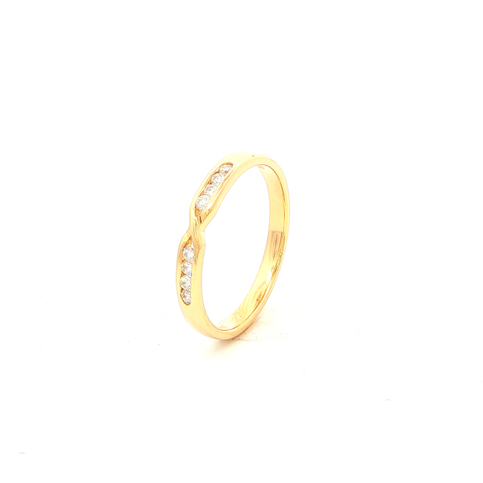 Chanel Set Crossover Ring in Yellow Gold
