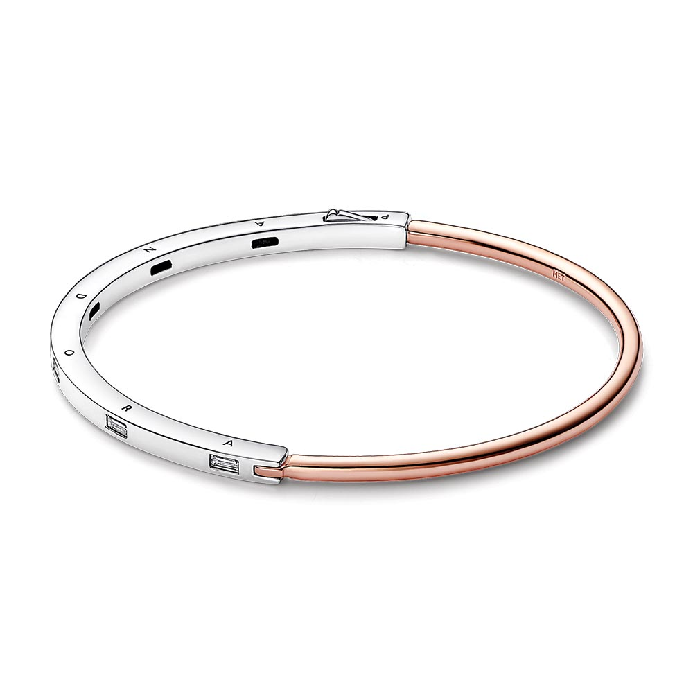 Pandora Signature Two-tone I-D Pavn++ Bangle
