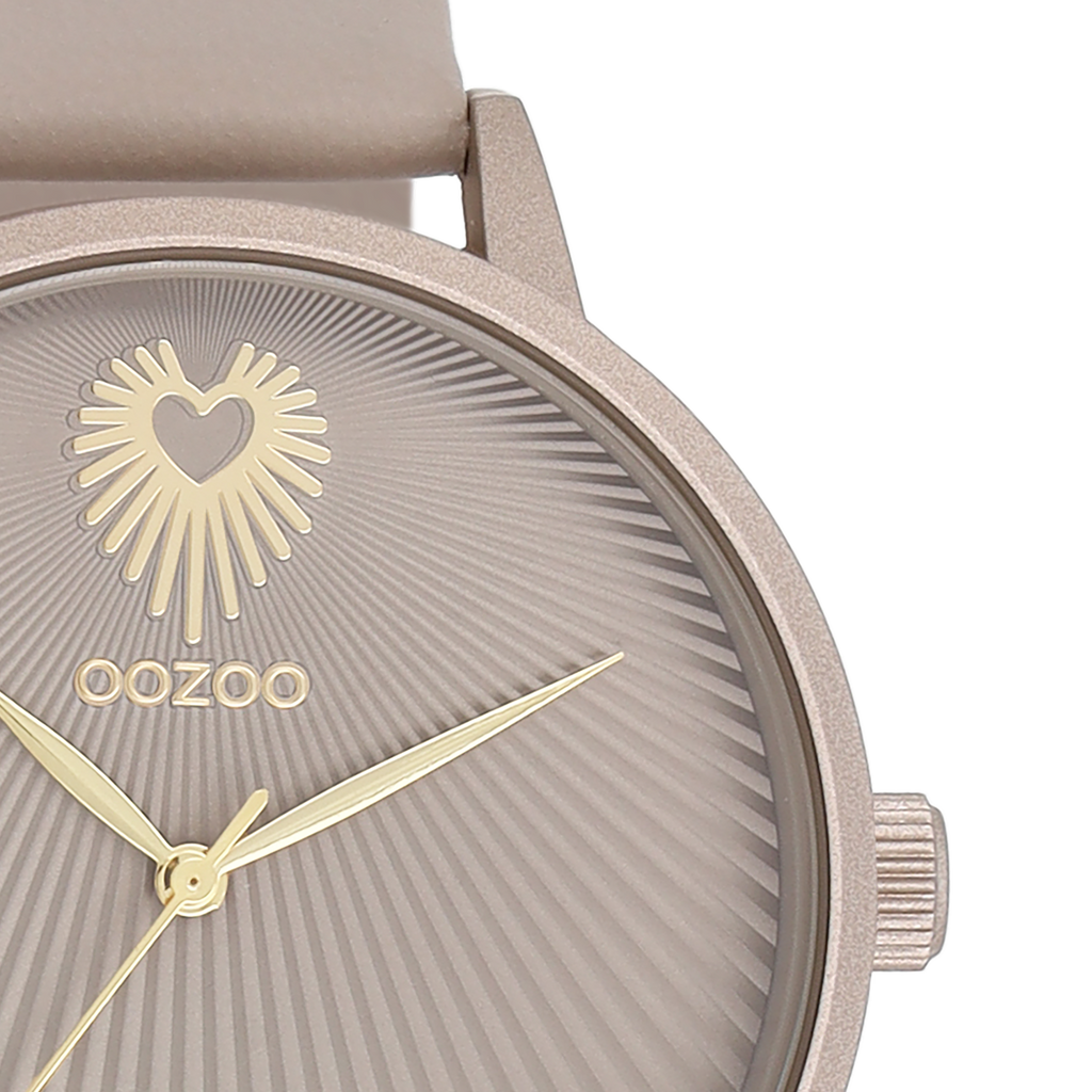 OOZOO Taupe Watch with Leather Strap