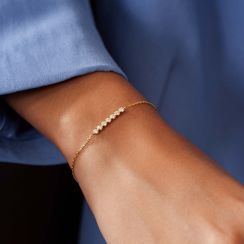 Ania Haie Silver Bezel Set Bracelet