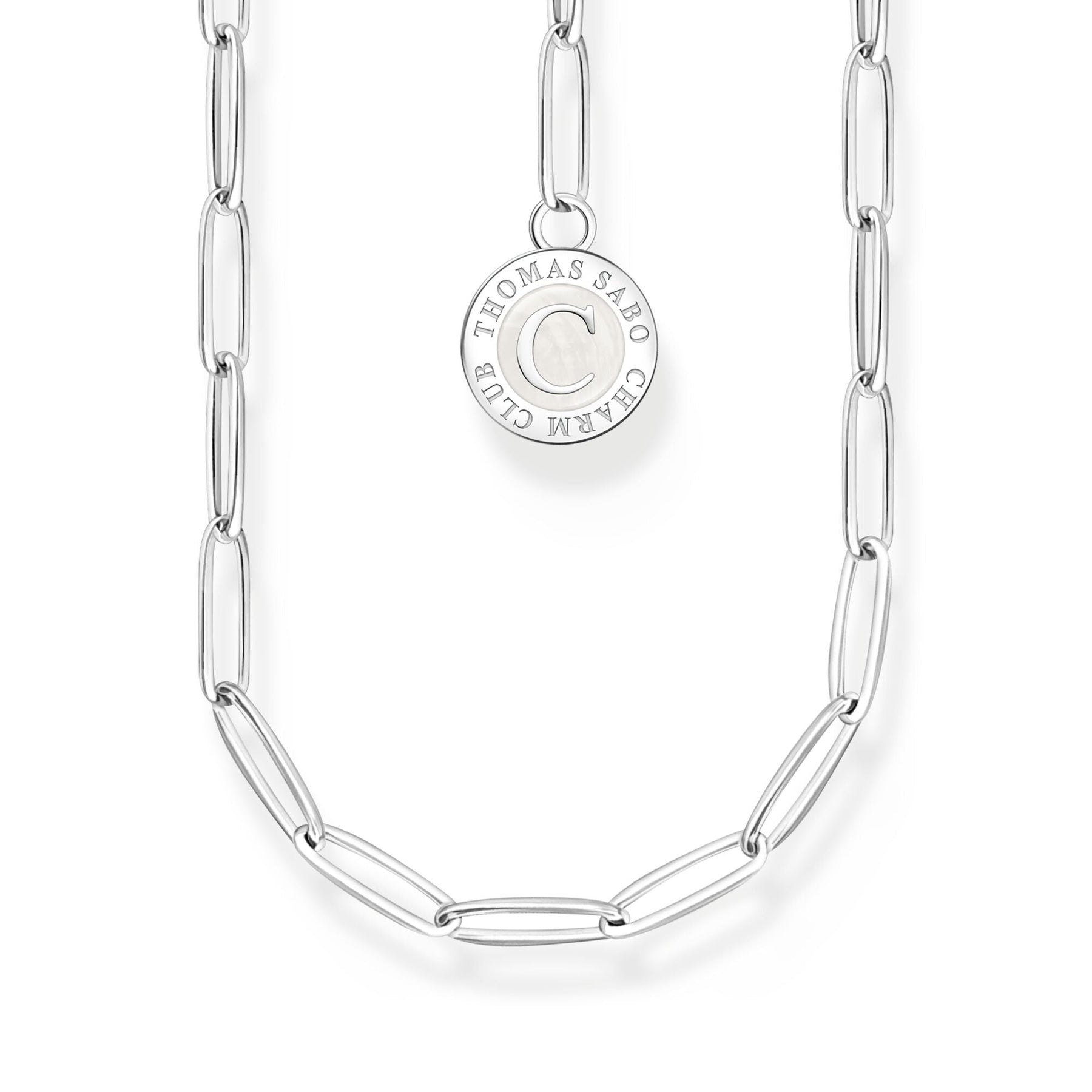 Thomas Sabo Charmista Necklace With Charmista Disc Silver 45cm