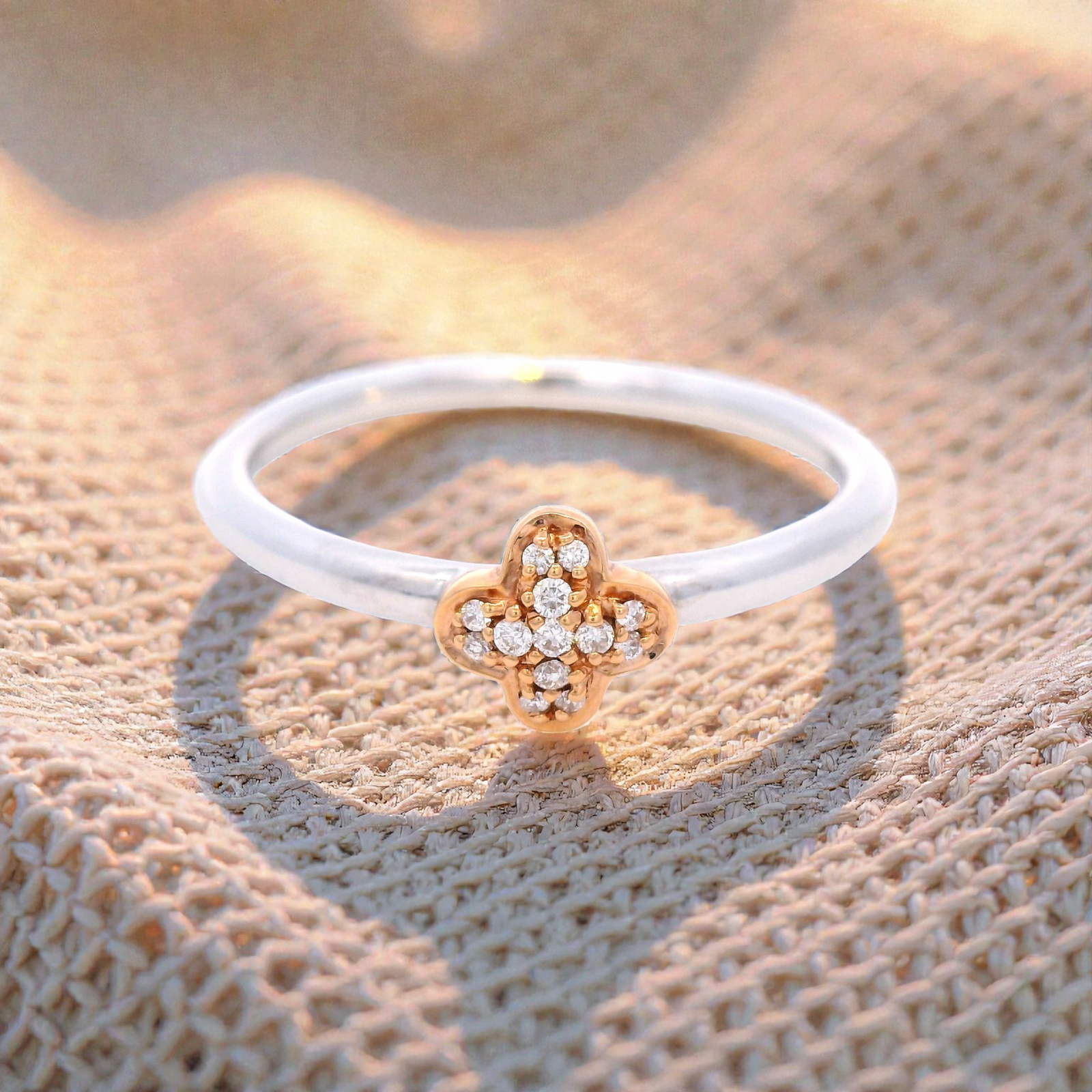 Diamond Dress Ring in White Gold