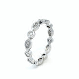 Platinum & Diamond Bezel Set Ring in White Gold