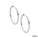 Stainless steel 24mm hoop earrings