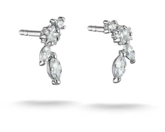Thomas Sabo Classic CZ Leaf Stud Earrings