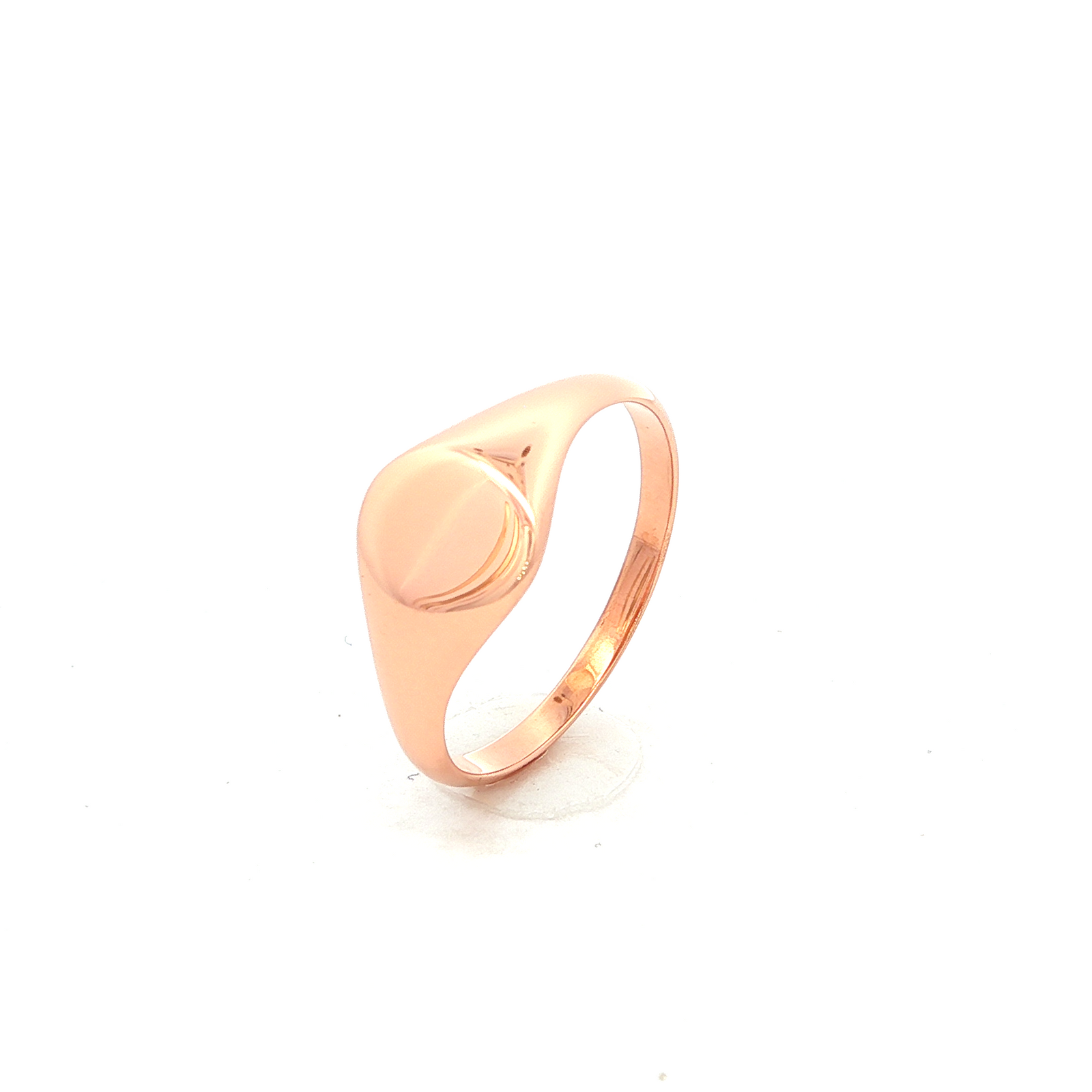 Oval Signet Dress Ring in Rose Gold