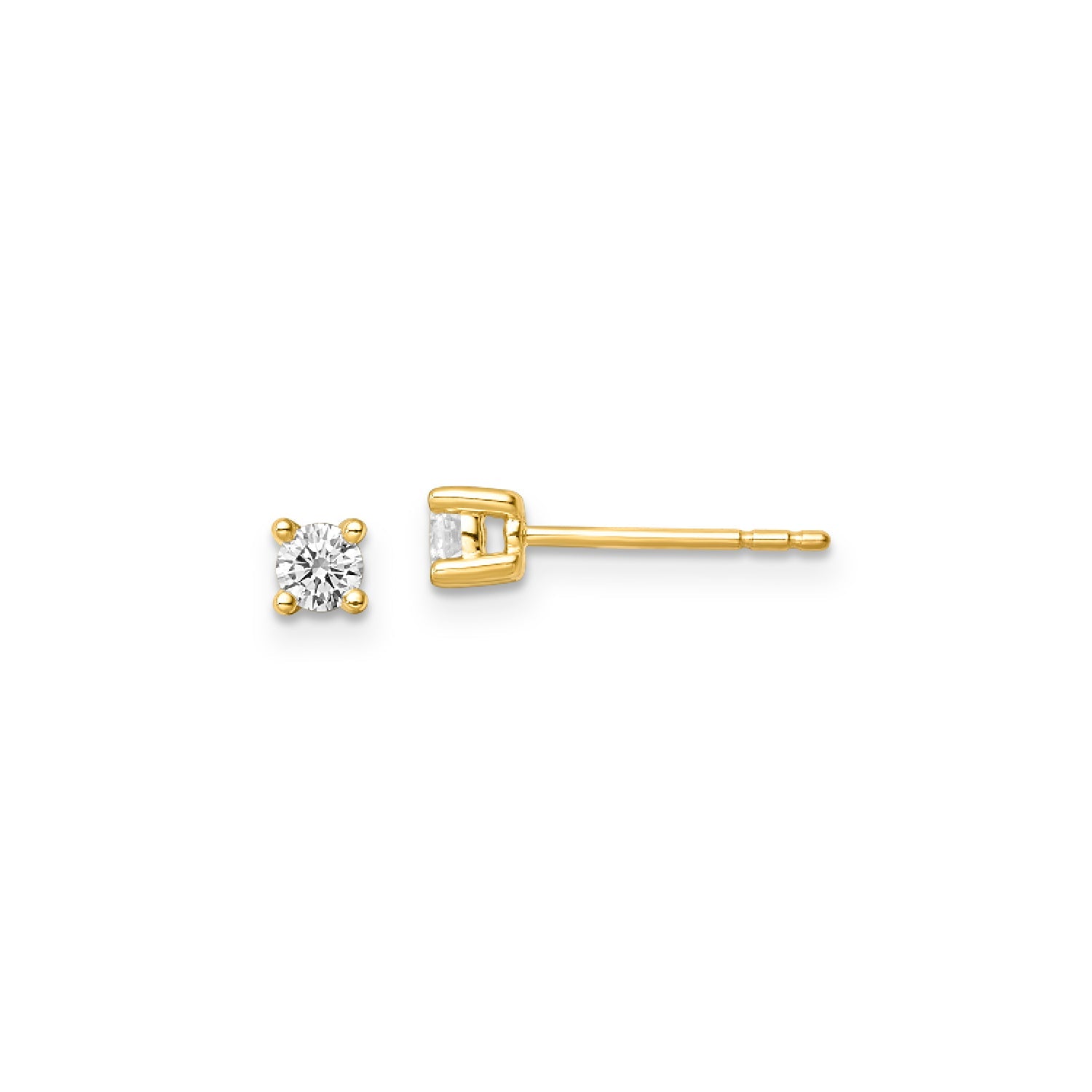 0.26 CT Lab Grown Diamond Earrings in 9K Yellow Gold