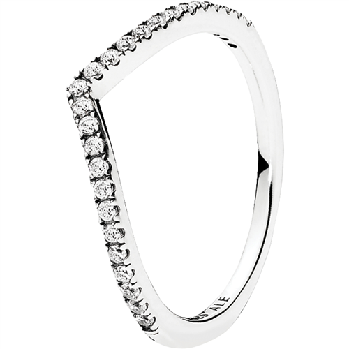 Shimmering Wish Silver Ring w CZ