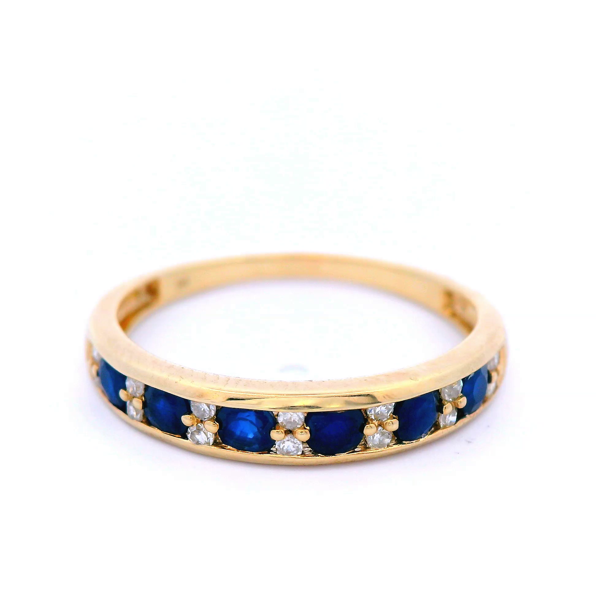 Sapphire and Diamond Dress Ring Set in Yellow Gold