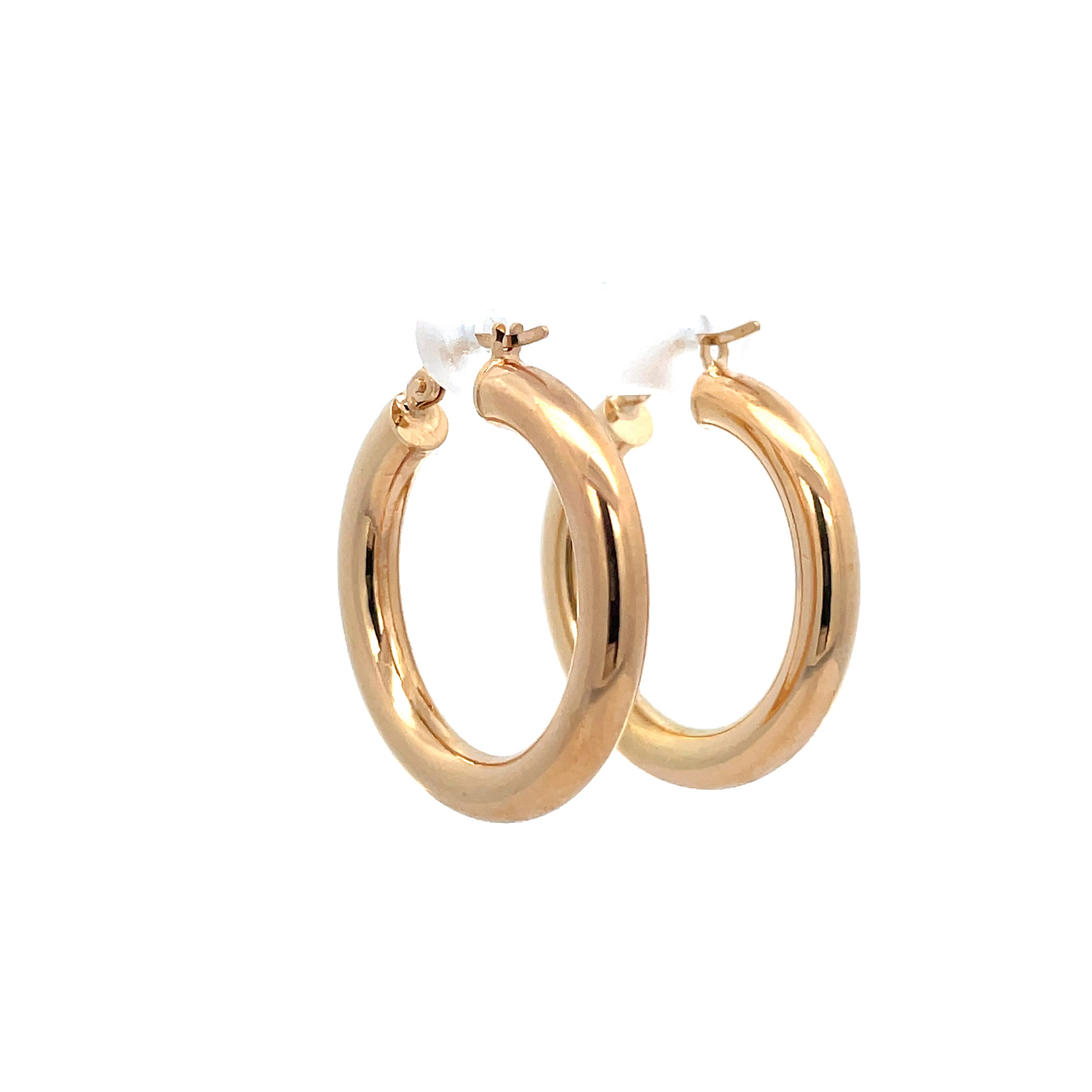 Plain Hoop Earring in Yellow Gold