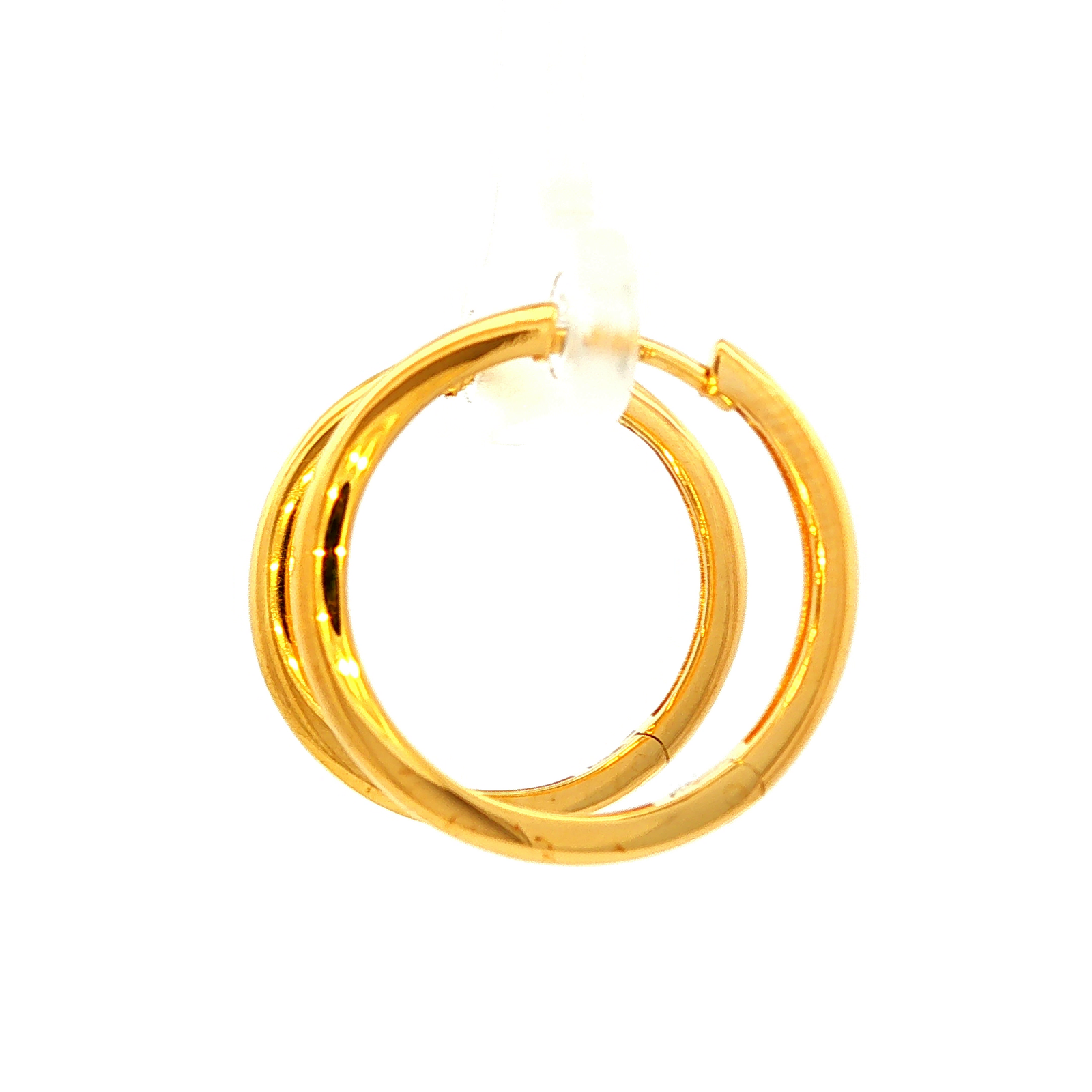 Hinged Hoop Earrings in Yellow Gold