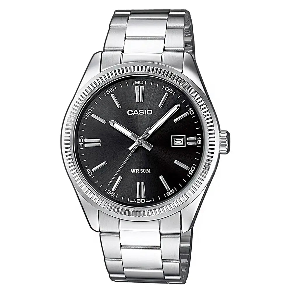 Casio Vintage Silver &amp; Black Retro Classic Watch