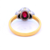 Oval Ruby & Diamond Halo Ring Set in 18ct Yellow and White Gold