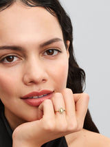 Pandora Engravable Oval Halo Ring
