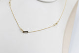Trace Link with Paper Clip Links in Yellow Gold