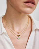 Ania Haie Gold-Plated Sterling Silver Organic Dome Pebble Necklace