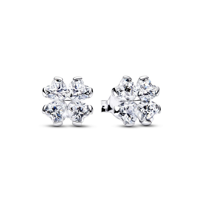 Pandora Sparkling Lucky Clover Stud Earrings