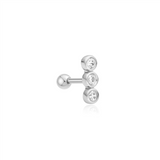 Ania Haie Triple Stone Bezel Barbell Single Earring
