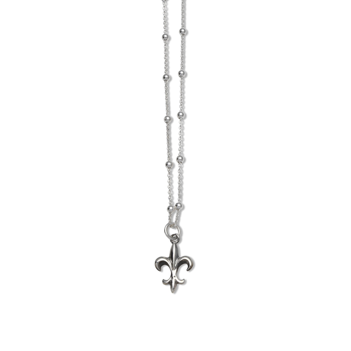 Rosario Necklace with Fleur Di Lis